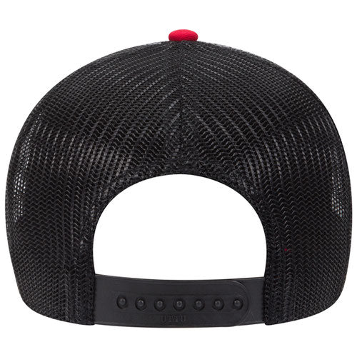 6 Panel Low Profile Mesh Back Trucker Hat - Crown Split