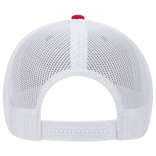 6 Panel Low Profile Mesh Back Trucker Hat - Tri Color