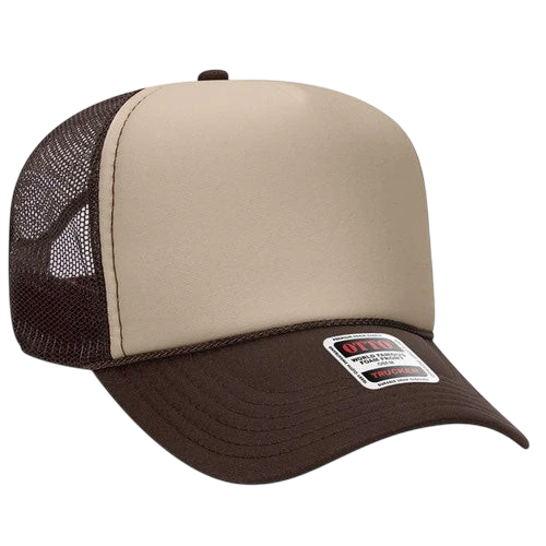 OTTO CAP® 5 Panel Mid Profile Foam Front Mesh Back Trucker Hat