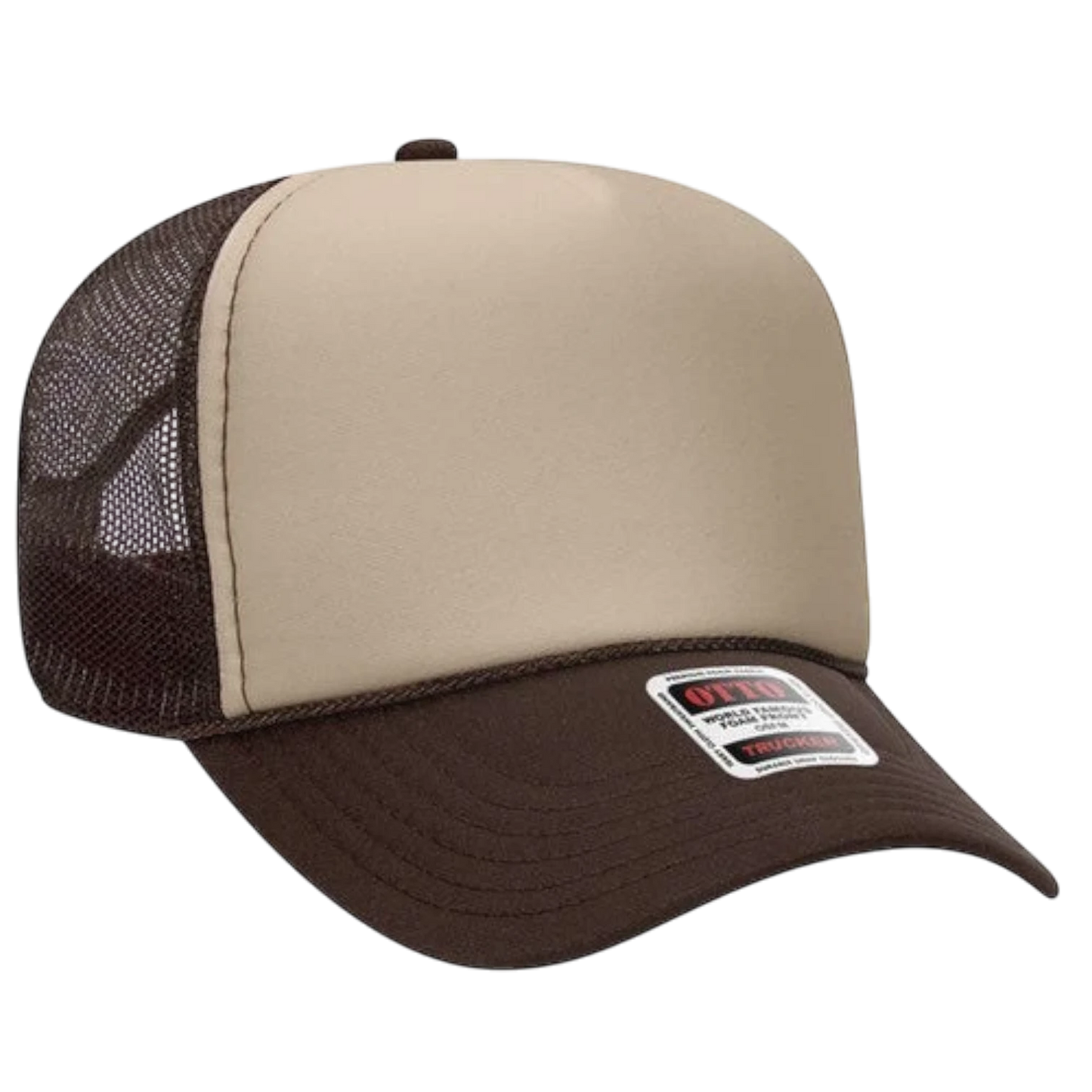 OTTO CAP® 5 Panel Mid Profile Foam Front Mesh Back Trucker Hat