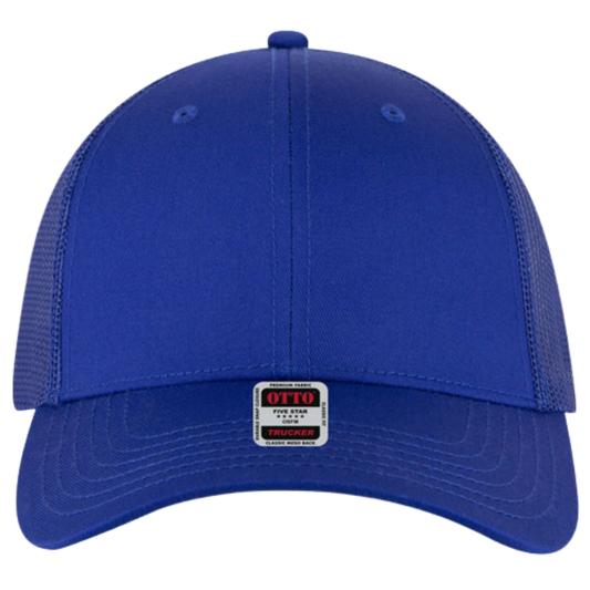 6 Panel Low Profile Mesh Back Trucker Hat - Solids