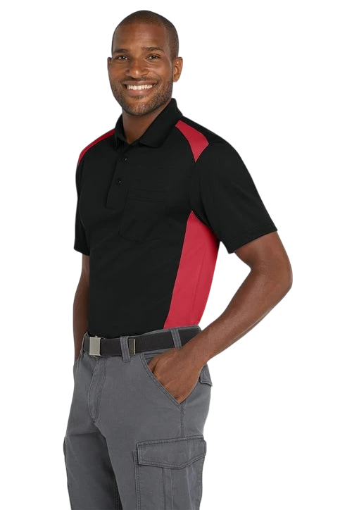 Two Way Colorblock Pocket Polo