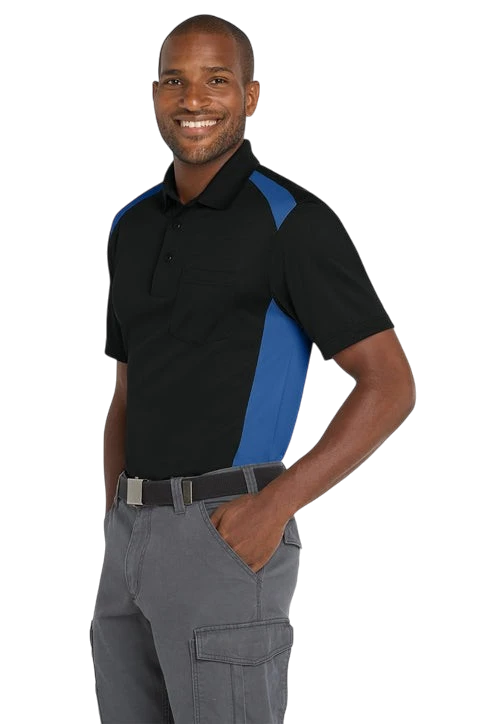 Two Way Colorblock Pocket Polo