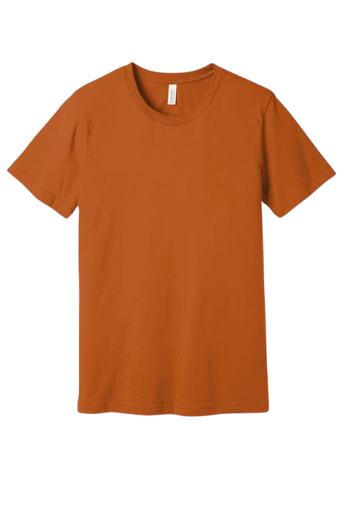 Bella + Canvas - Jersey Tee - Orange & Brown Color Options