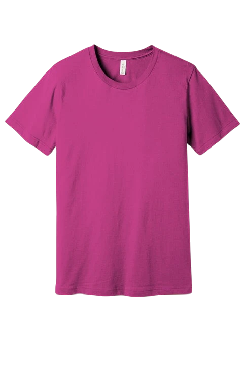Bella + Canvas - Jersey Tee - Pink & Red Color Options