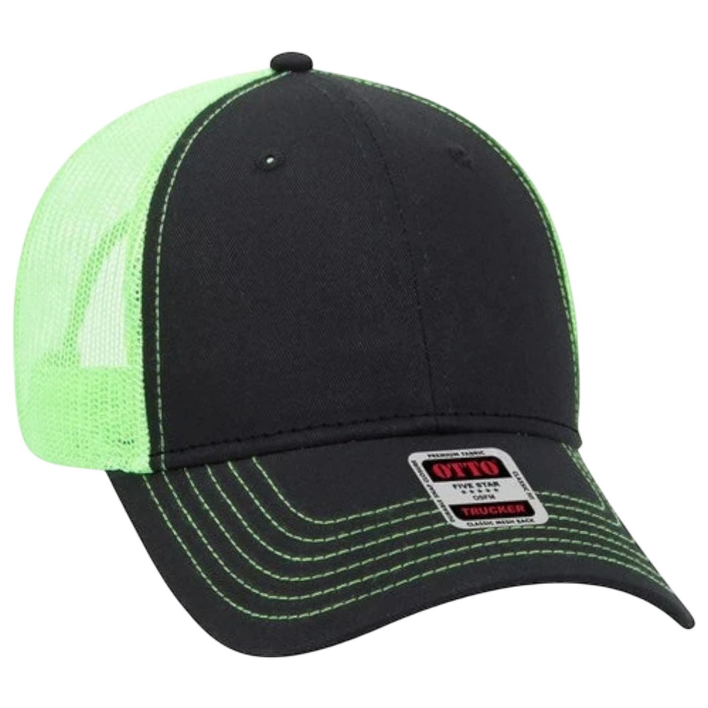 Otto 6 Panel Low Profile Mesh Back Trucker Hat