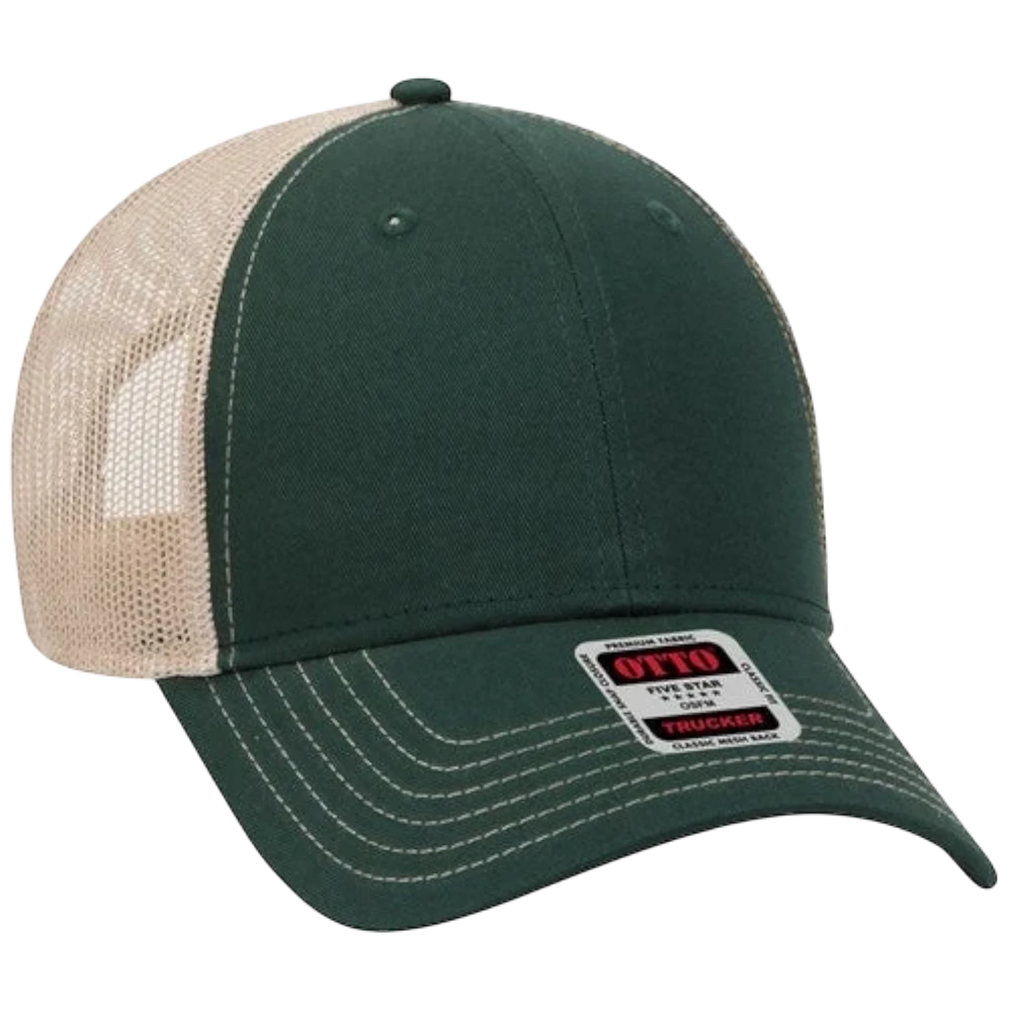 Otto 6 Panel Low Profile Mesh Back Trucker Hat