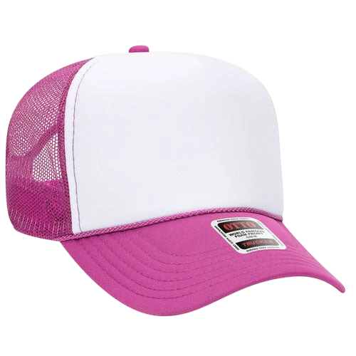OTTO CAP® 5 Panel Mid Profile Foam Front Mesh Back Trucker Hat