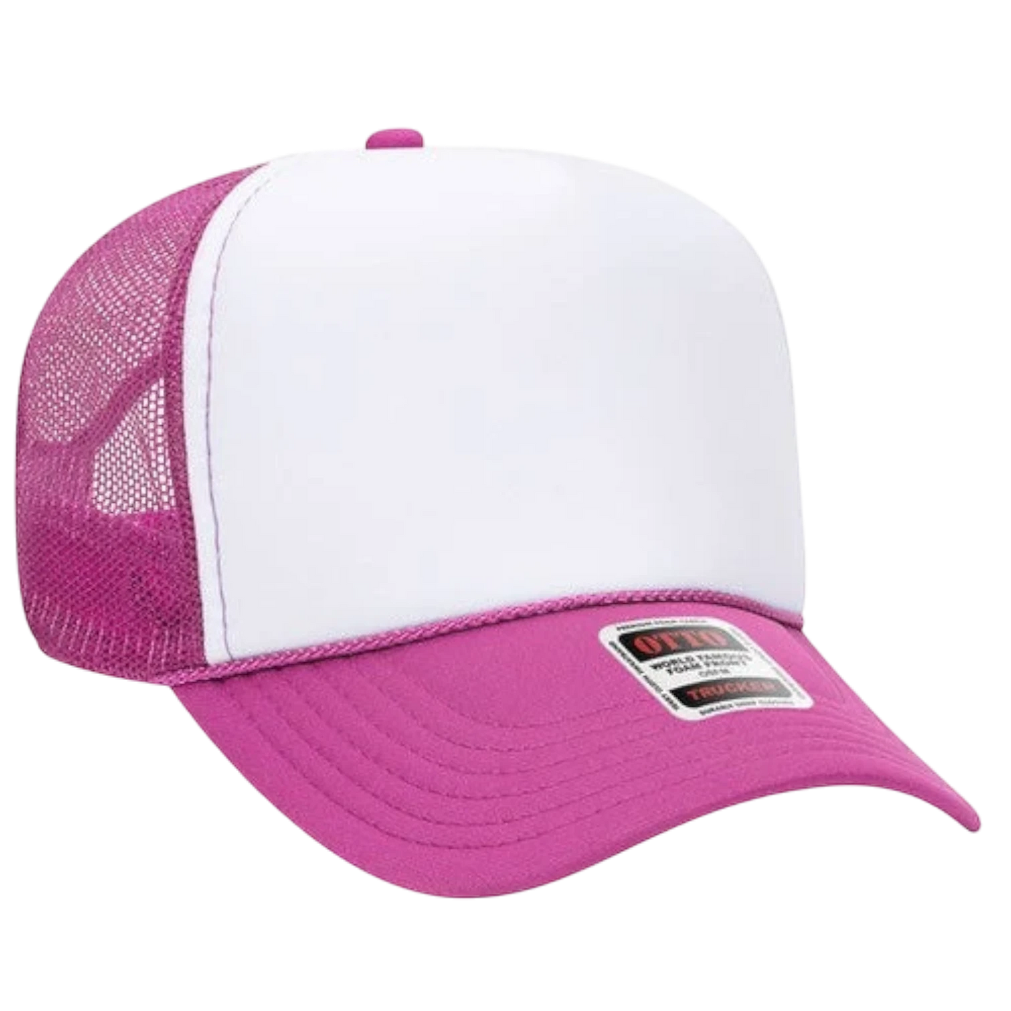 OTTO CAP® 5 Panel Mid Profile Foam Front Mesh Back Trucker Hat