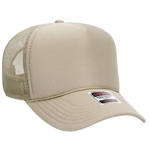 OTTO CAP® 5 Panel Mid Profile Foam Front Mesh Back Trucker Hat