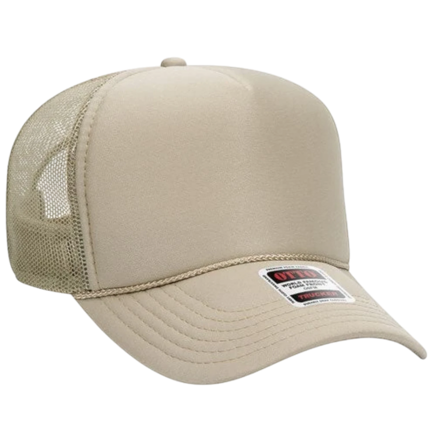OTTO CAP® 5 Panel Mid Profile Foam Front Mesh Back Trucker Hat