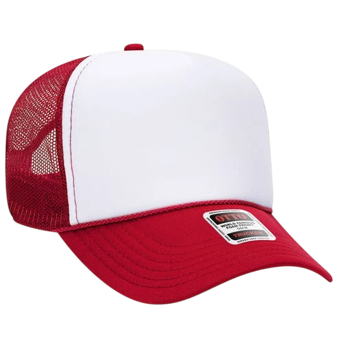 OTTO CAP® 5 Panel Mid Profile Foam Front Mesh Back Trucker Hat