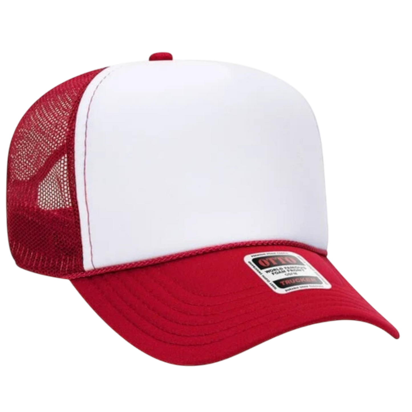 OTTO CAP® 5 Panel Mid Profile Foam Front Mesh Back Trucker Hat