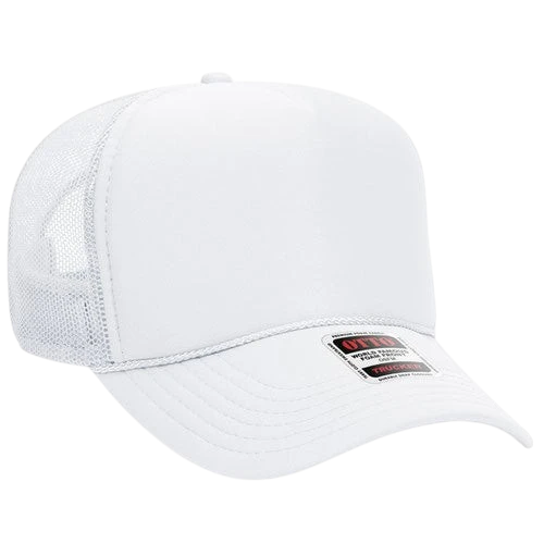OTTO CAP® 5 Panel Mid Profile Foam Front Mesh Back Trucker Hat