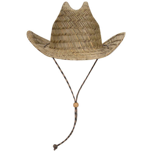 Straw Cowboy Hat w/Adjustable Cord